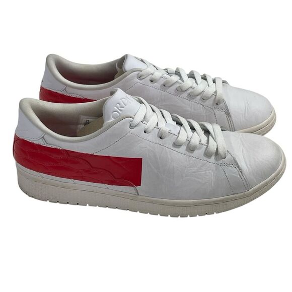 Nike Men's Air Jordan 1 Centre Court Banned White University‎ Red Sail Size 9.5
